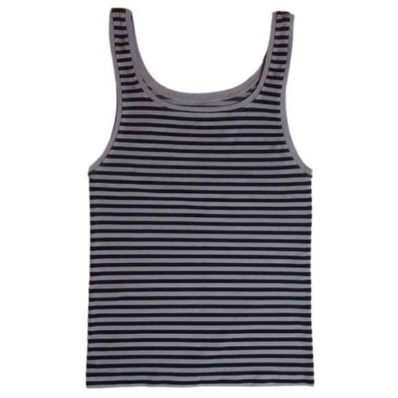 Soma Seamfree Stripe Cami with Stretch in Black/Heather Silver, Size Large - Picture 11 of 12